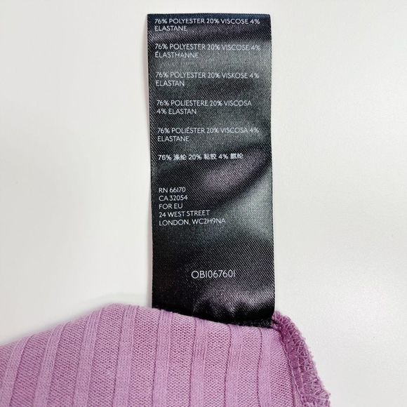 Urban Outfitters Long Sleeve Rib Knit Top Stretch Lavender Mauve S NWT - Picture 7 of 7
